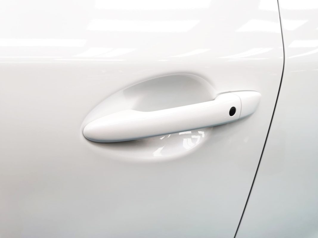 Front three-quarter view of the Mazda CX-8 after coating.