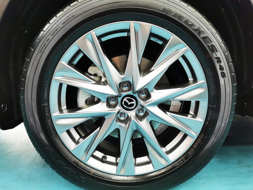 The Mazda CX-8, finished and ready for collection.