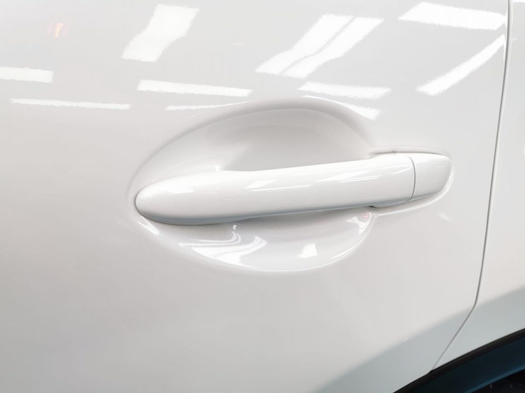 Front three-quarter view of the Mazda CX-9 after coating.