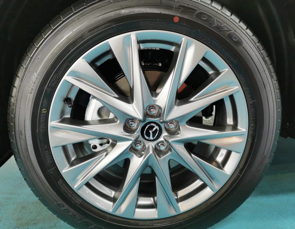 The Mazda CX-8, finished and ready for collection.