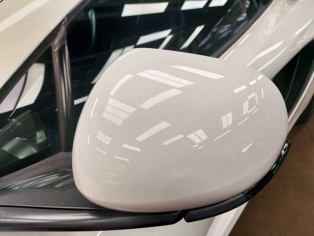 Side panel of the McLaren MP4 with the ceramic finish locked in.