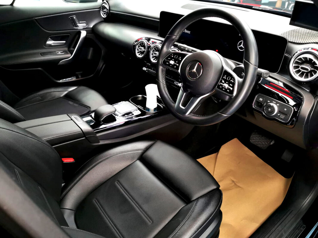 The Mercedes-Benz A180's protected, high-gloss finish.