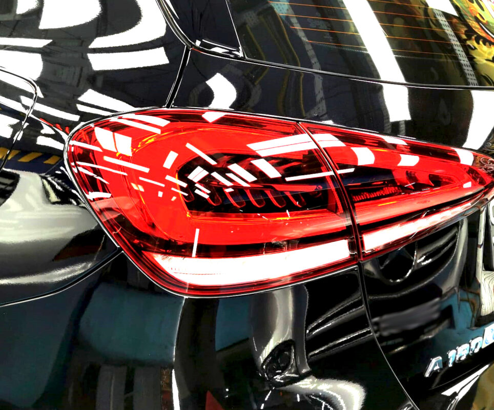 The finished Mercedes-Benz A180, glossy and protected.