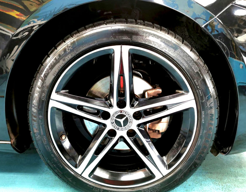 The Mercedes-Benz A180 with its fresh, coated finish.