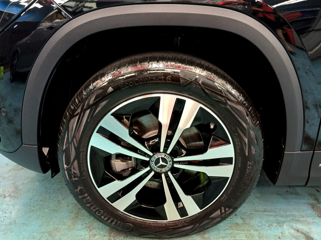 The Mercedes-Benz GLA 180, finished and ready for collection.