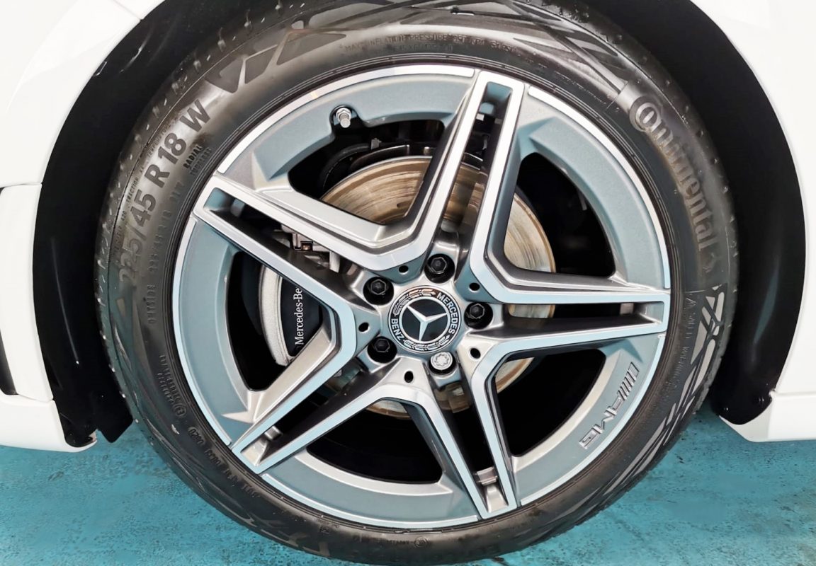 The Mercedes-Benz A200, finished and ready for collection.