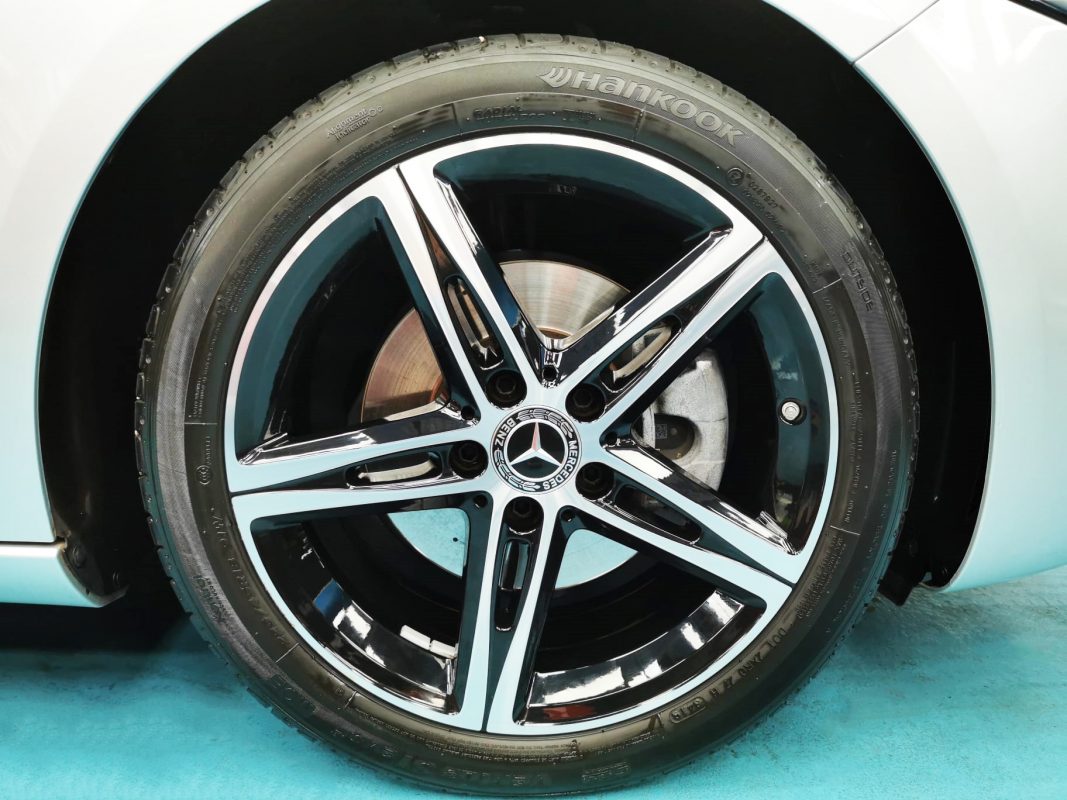 The Mercedes-Benz A200, finished and ready for collection.
