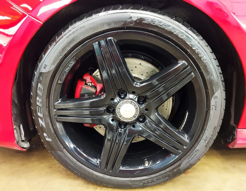 The Mercedes-Benz A250 Sport, finished and ready for collection.