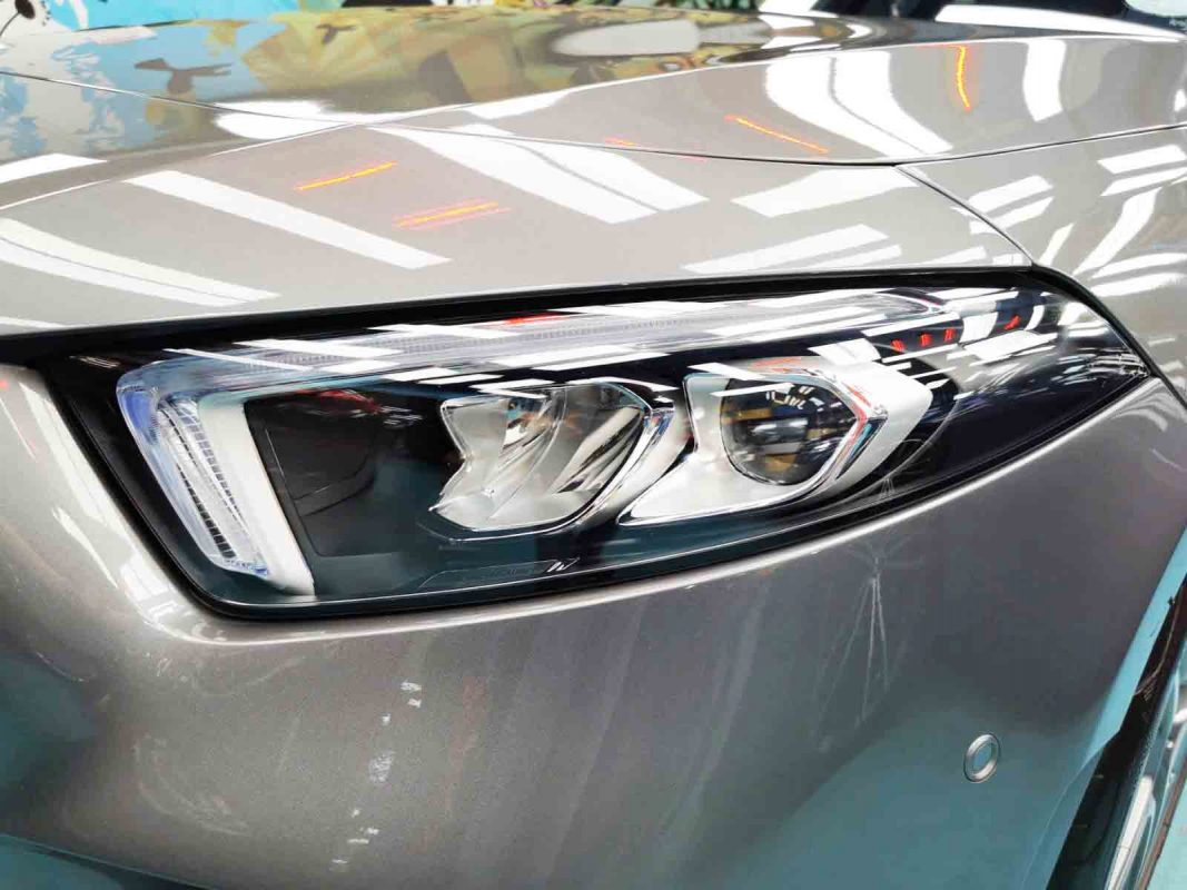 The A250's coated paintwork showing clean reflections.