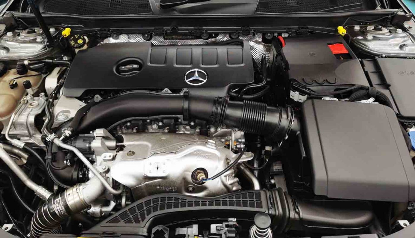 Detail of the Mercedes-Benz A250's bodywork sealed with ZeTough Titanium.
