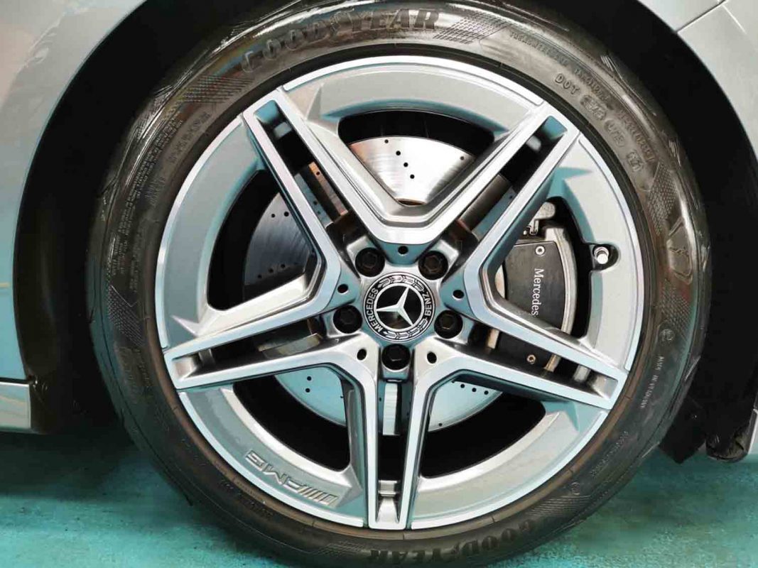The Mercedes-Benz A250, finished and ready for collection.