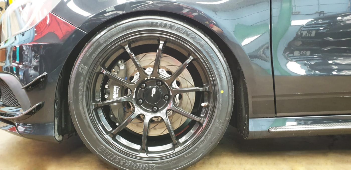 The Mercedes-Benz A45, finished and ready for collection.