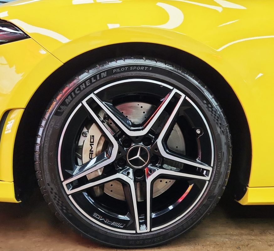 The Mercedes-Benz AMG A35, finished and ready for collection.