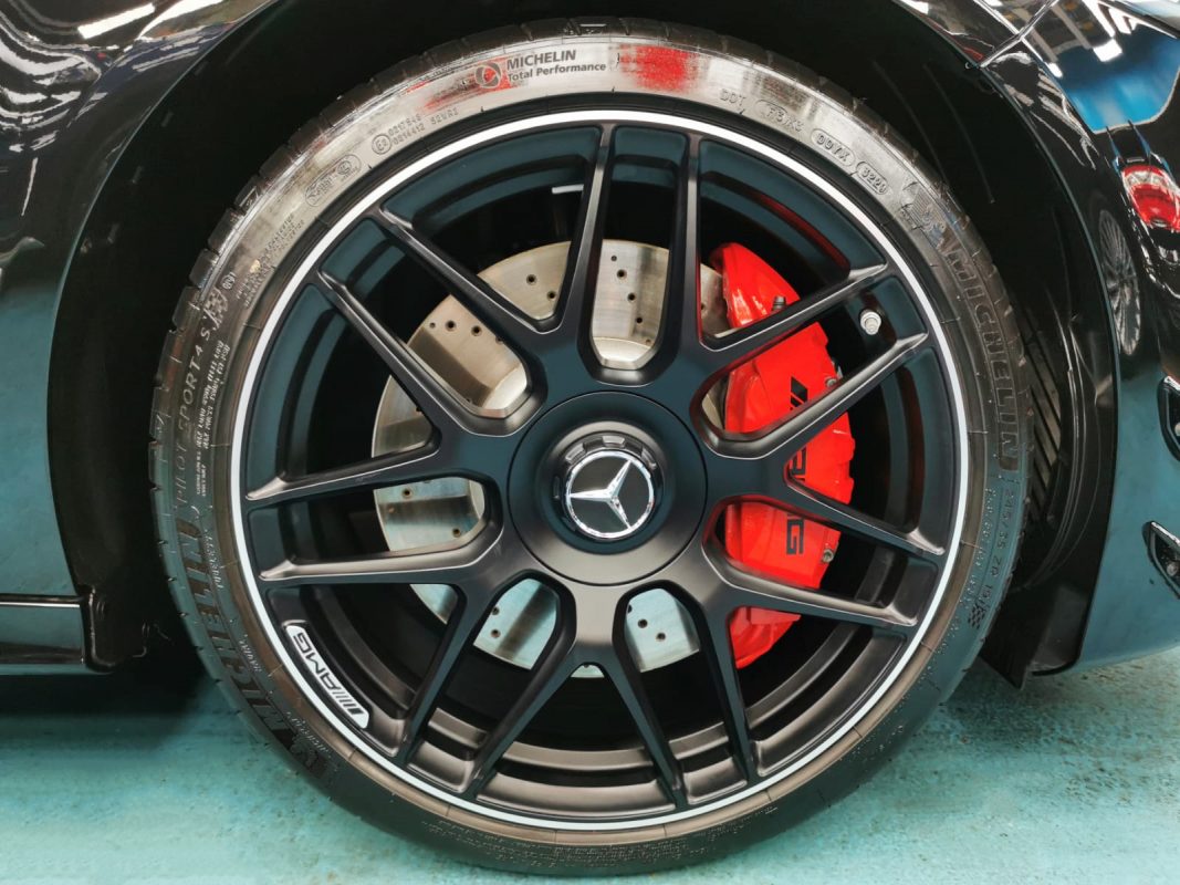 The Mercedes-Benz AMG A45, finished and ready for collection.