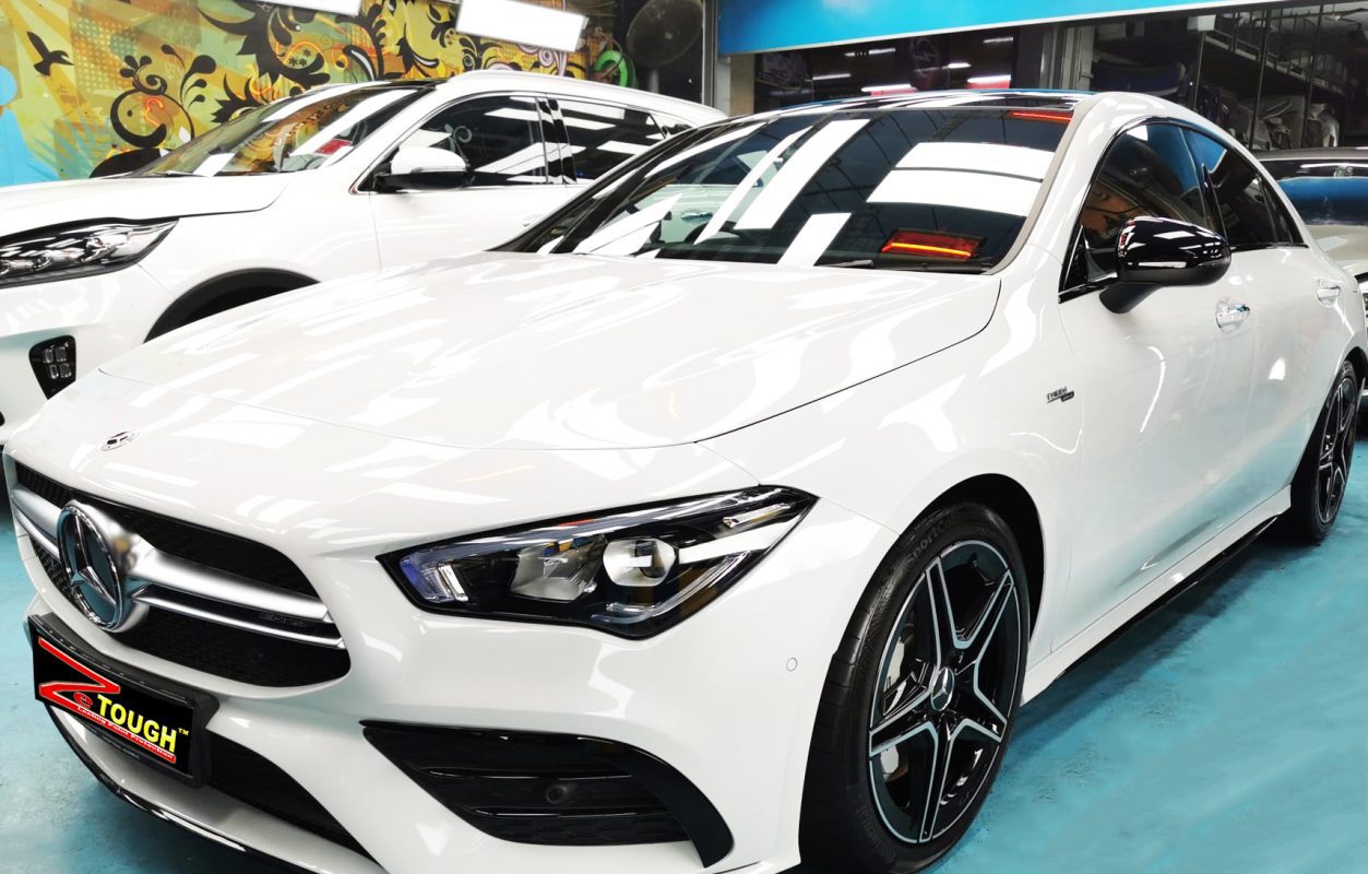 Mercedes-Benz AMG CLA35, sealed with ZeTough Titanium at Revol Carz.