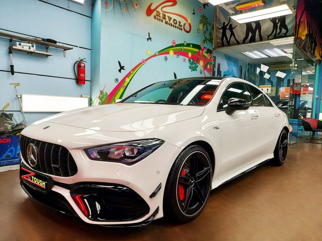 Mercedes-Benz AMG CLA45, sealed with ZeTough Ceramic at Revol Carz.