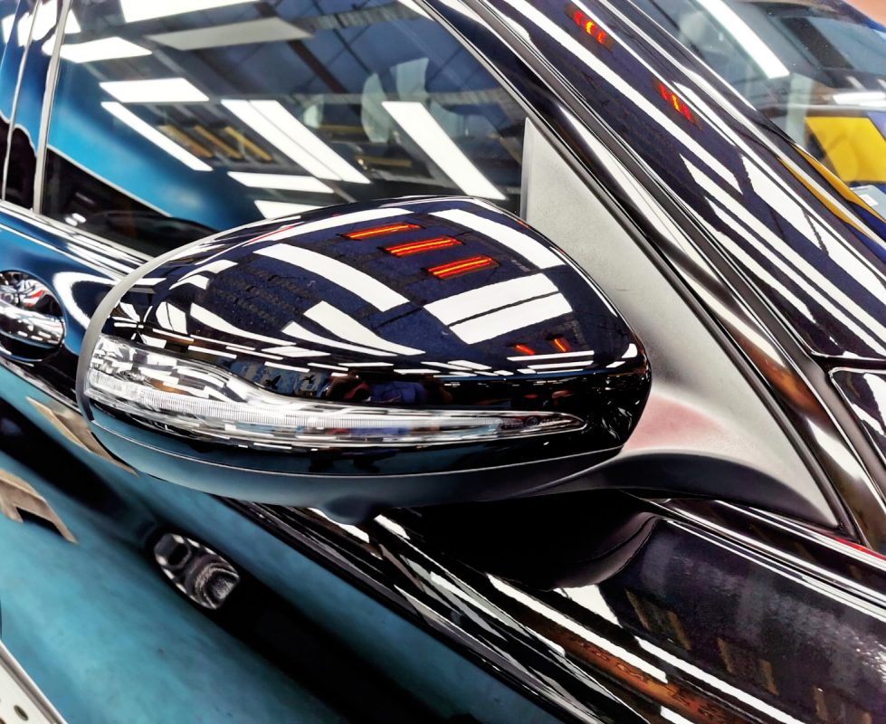 Side panel of the GLC43 with the titanium finish locked in.