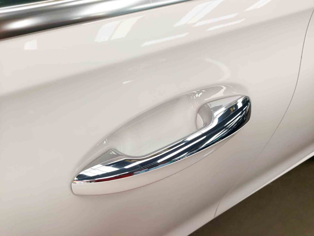 Front three-quarter view of the B180 after coating.