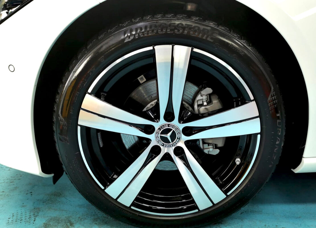 The Mercedes-Benz C180, finished and ready for collection.