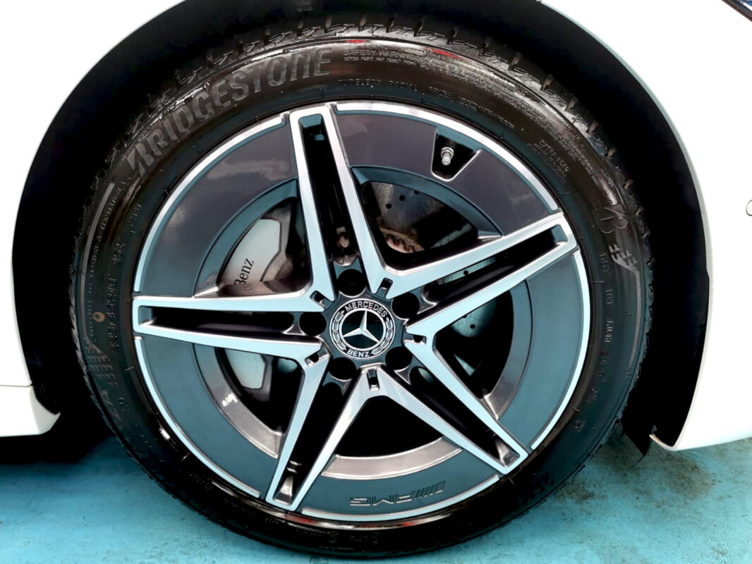 The Mercedes-Benz C180, finished and ready for collection.
