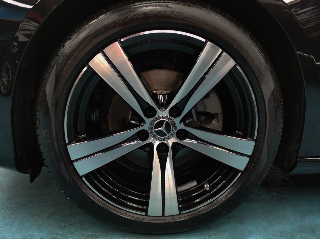 The Mercedes-Benz C180, finished and ready for collection.