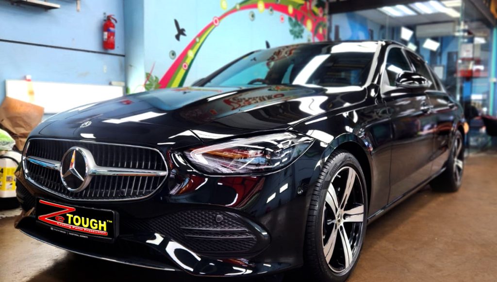 Mercedes-Benz C180, sealed with ZeTough Ceramic at Revol Carz.