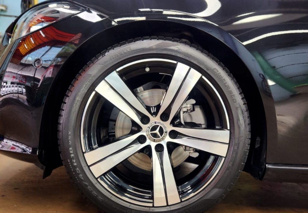 The Mercedes-Benz C180, finished and ready for collection.