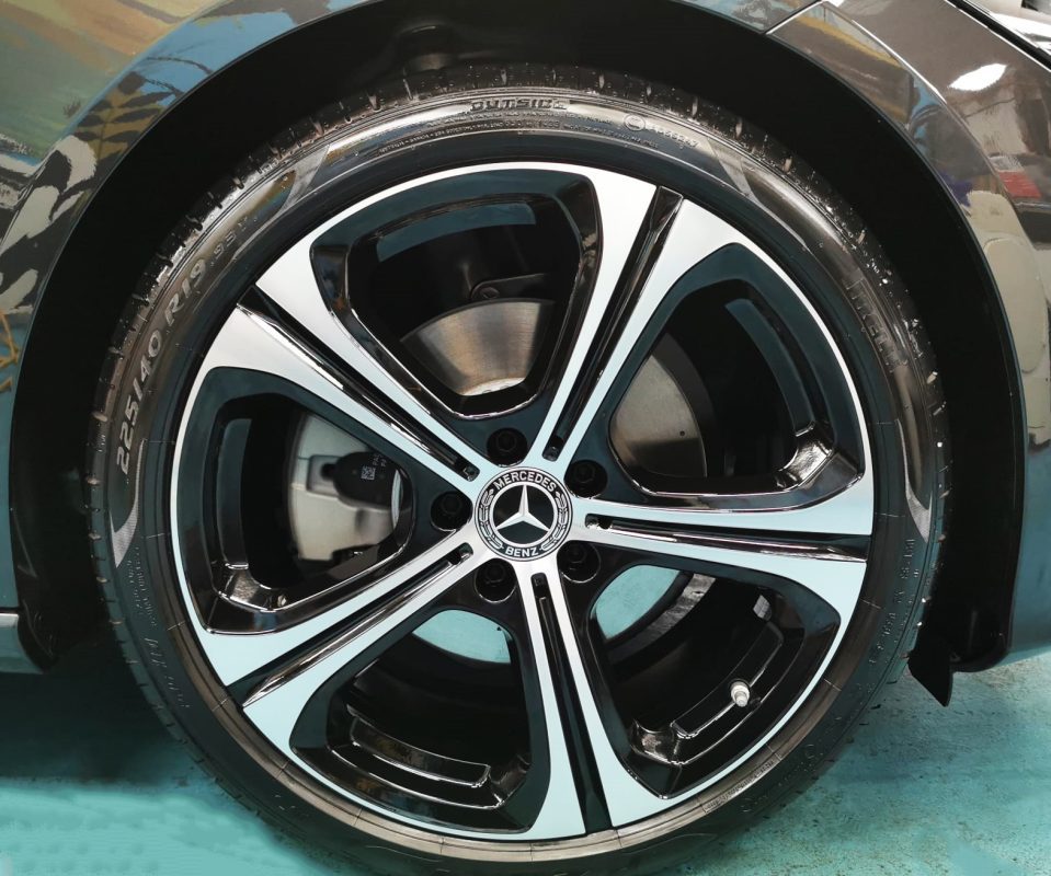 The Mercedes-Benz C200, finished and ready for collection.