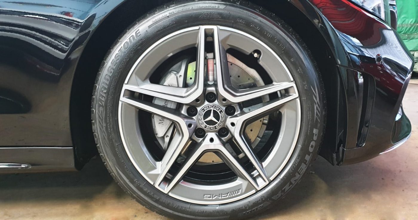The Mercedes-Benz C200 AMG, finished and ready for collection.