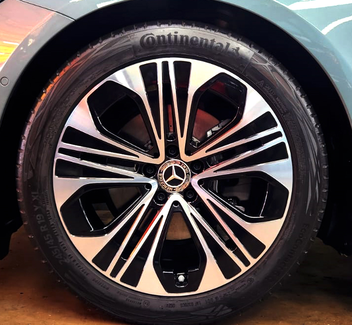 The Mercedes-Benz C200, finished and ready for collection.