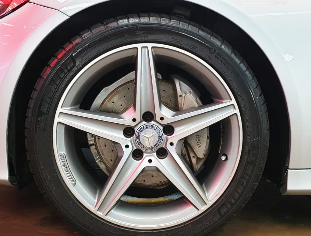 The Mercedes-Benz C200, finished and ready for collection.