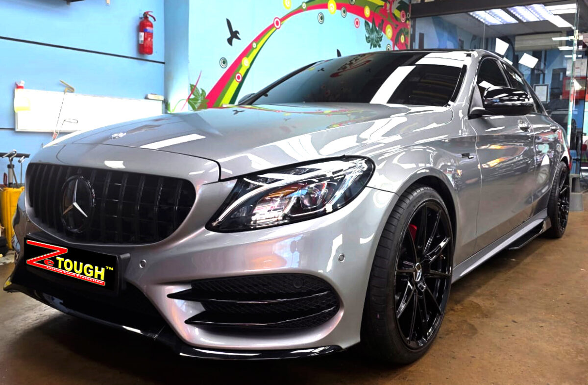 Mercedes-Benz C200, sealed with ZeTough Ceramic at Revol Carz.