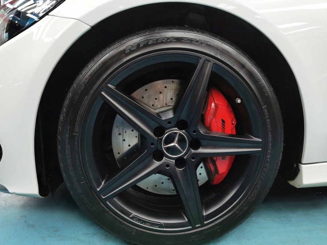 The Mercedes-Benz C43 AMG, finished and ready for collection.