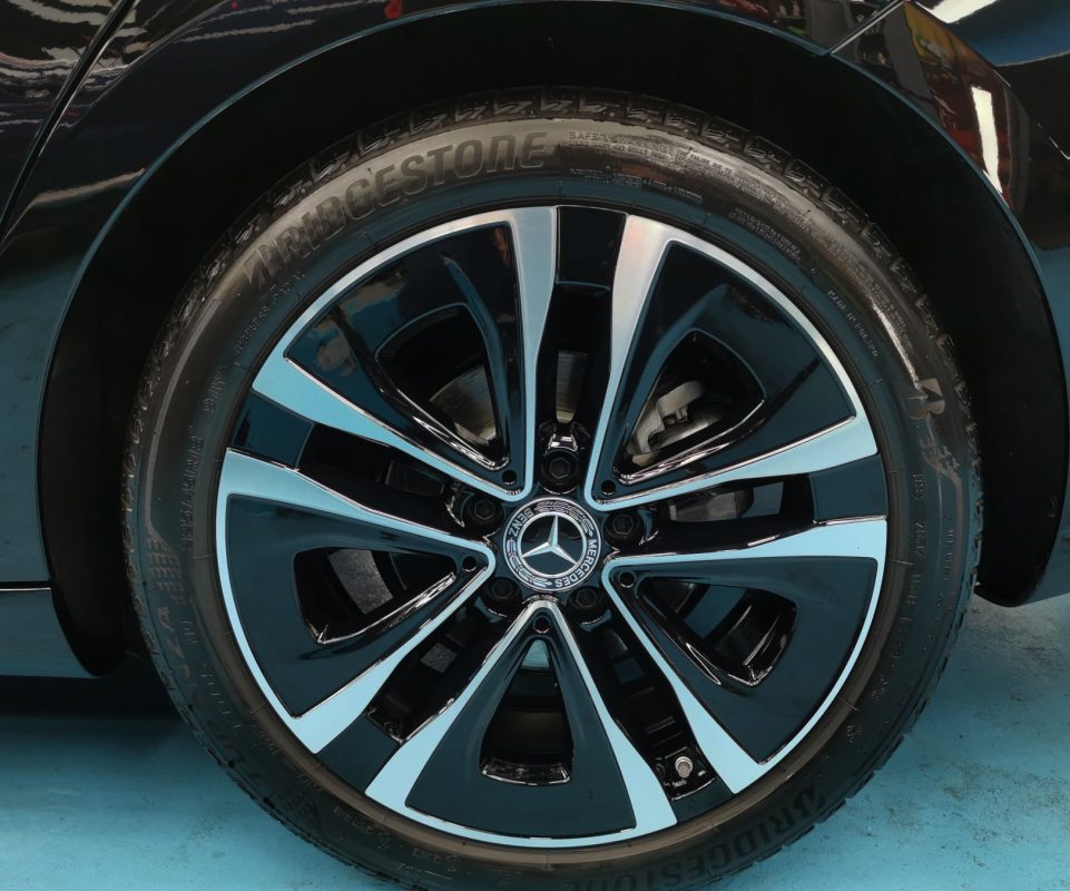 The Mercedes-Benz CLA180, finished and ready for collection.