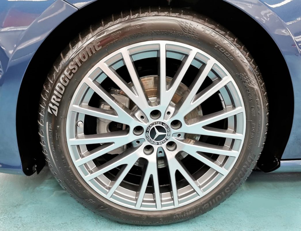 The Mercedes-Benz CLA180, finished and ready for collection.