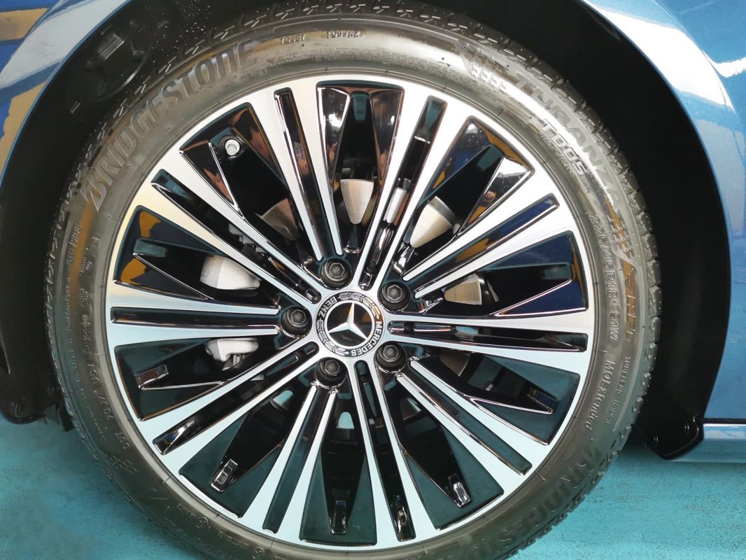 The Mercedes-Benz CLA180, finished and ready for collection.