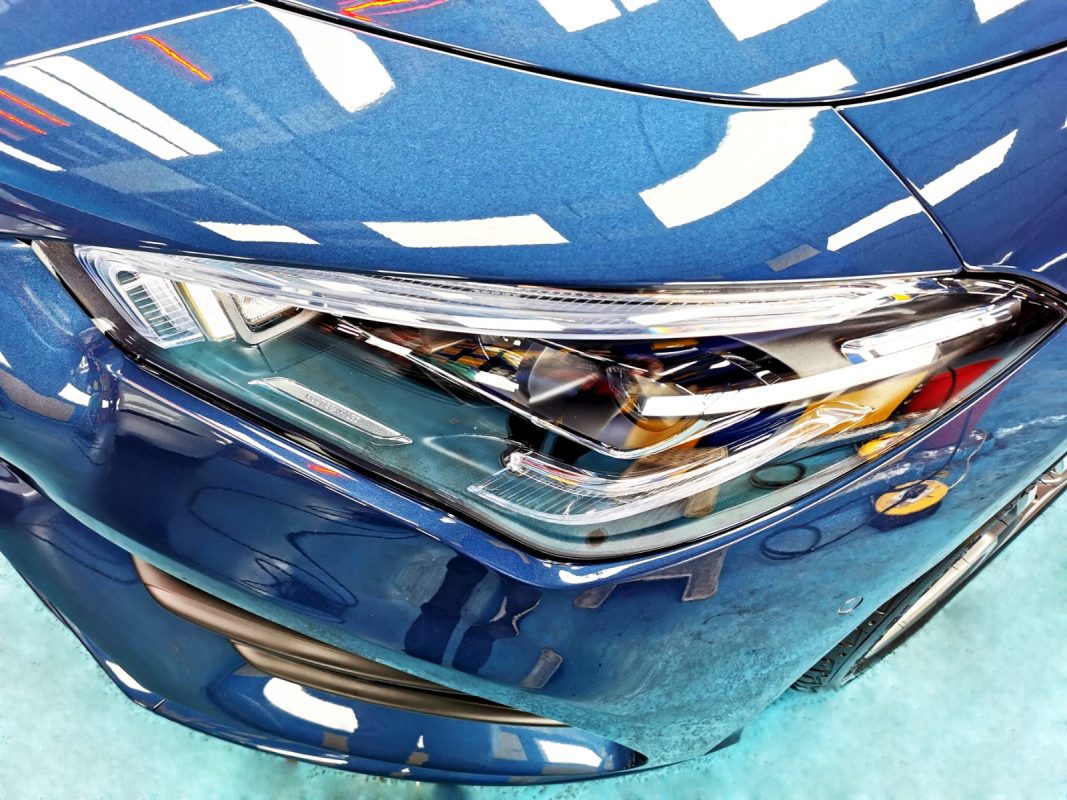 The CLA180's coated paintwork showing clean reflections.