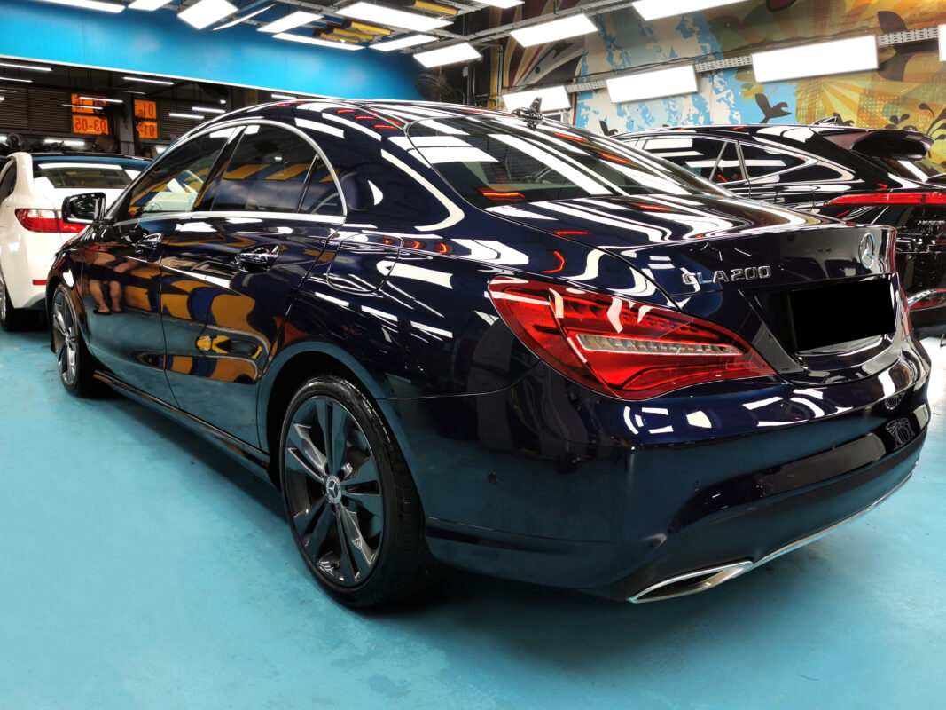 Mercedes-Benz CLA200 after its full respray at Revol Carz, polished finish.