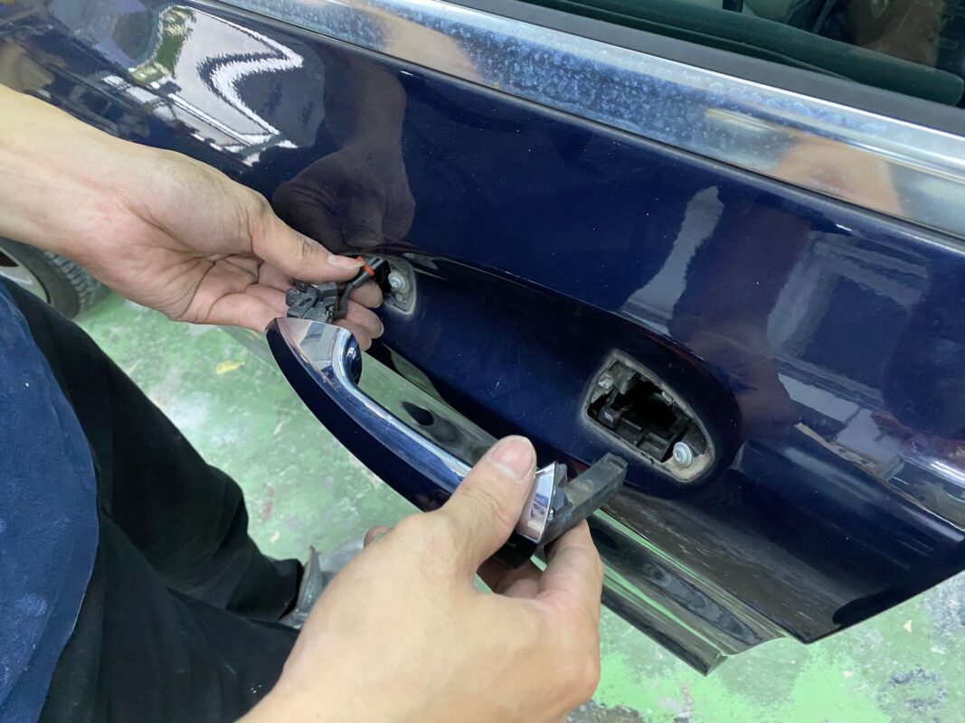 Trim and panels being dismantled on the CLA200 during strip-down.