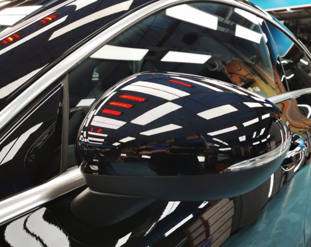 Side panel of the CLA200 with the titanium finish locked in.