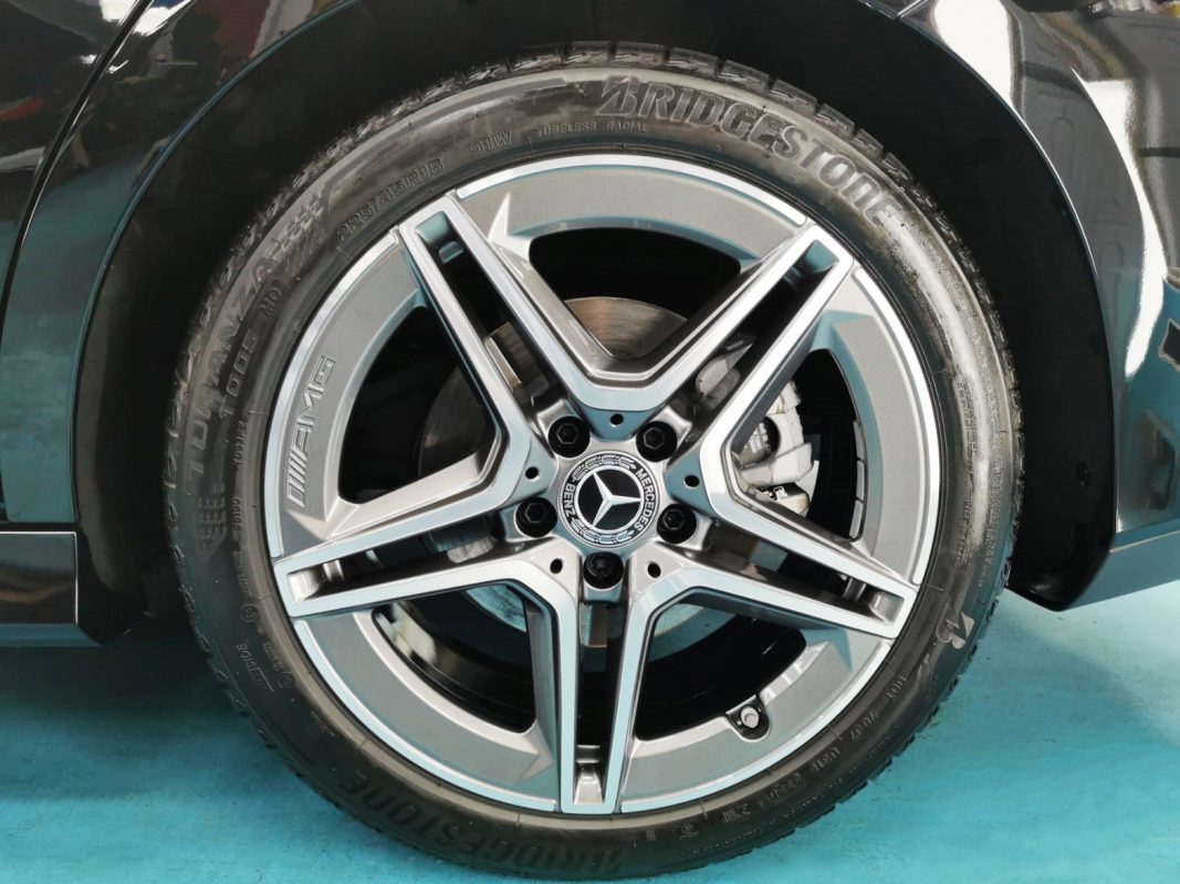 The Mercedes-Benz CLA200, finished and ready for collection.