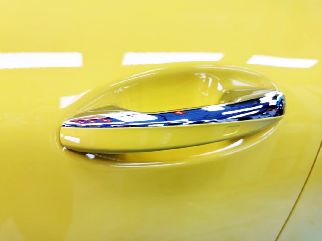 Front three-quarter view of the CLA250 after coating.
