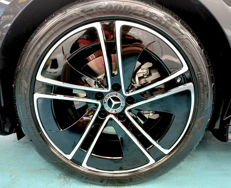The Mercedes-Benz CLE180, finished and ready for collection.