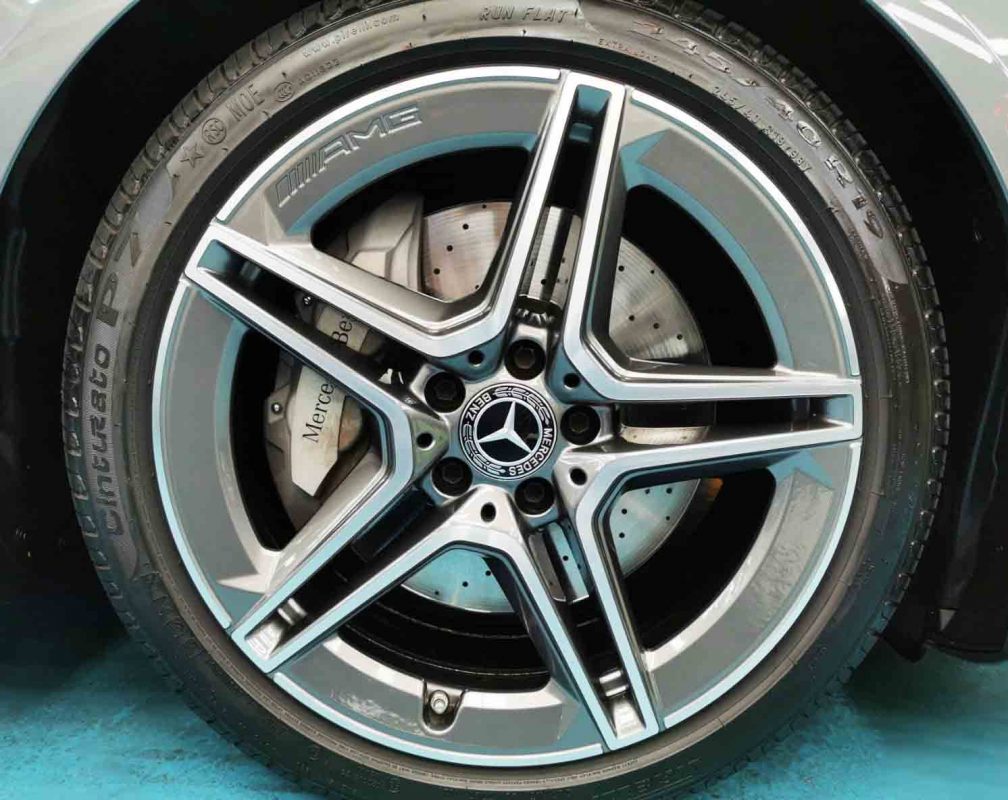The Mercedes-Benz CLS 350, finished and ready for collection.