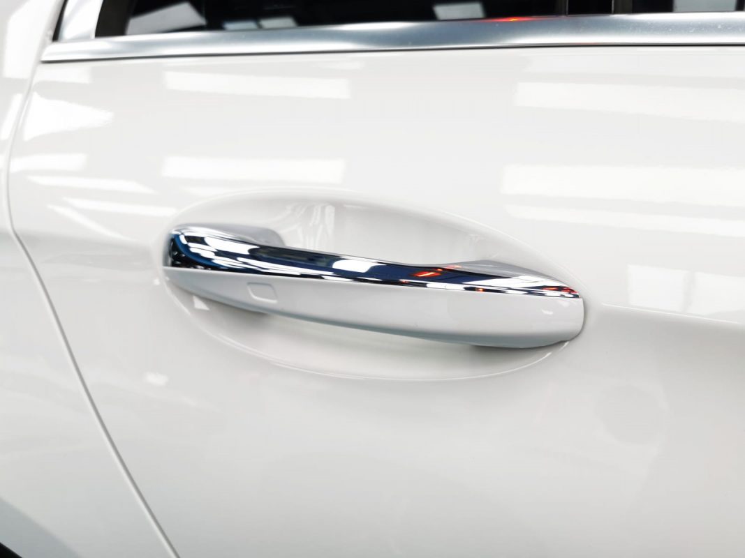 Front three-quarter view of the E200 after coating.