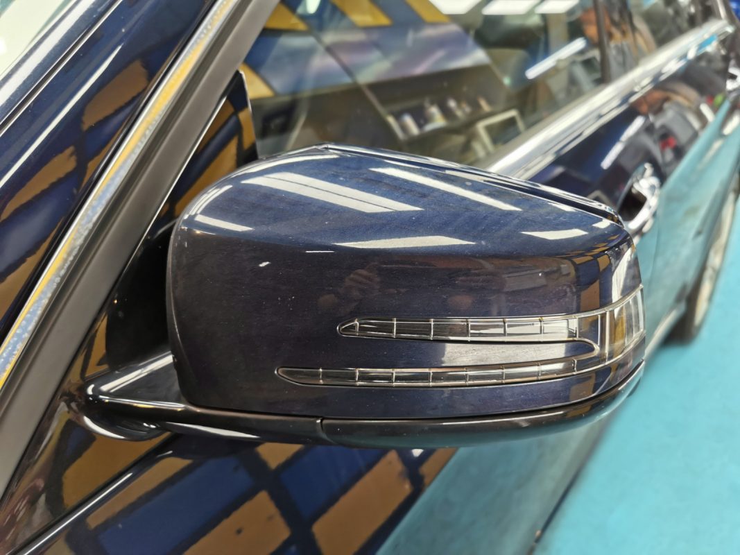 The Mercedes-Benz E250 from another angle at intake.