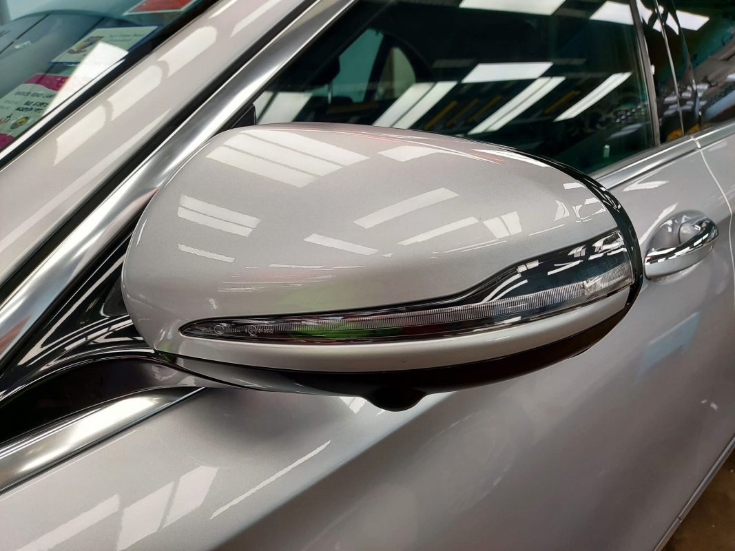 Front three-quarter view of the coated E250A.