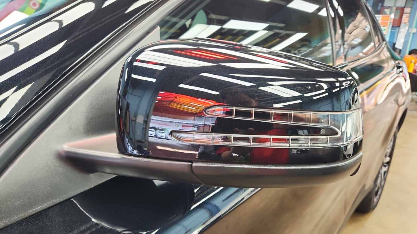 Front three-quarter view of the coated GLA 180.