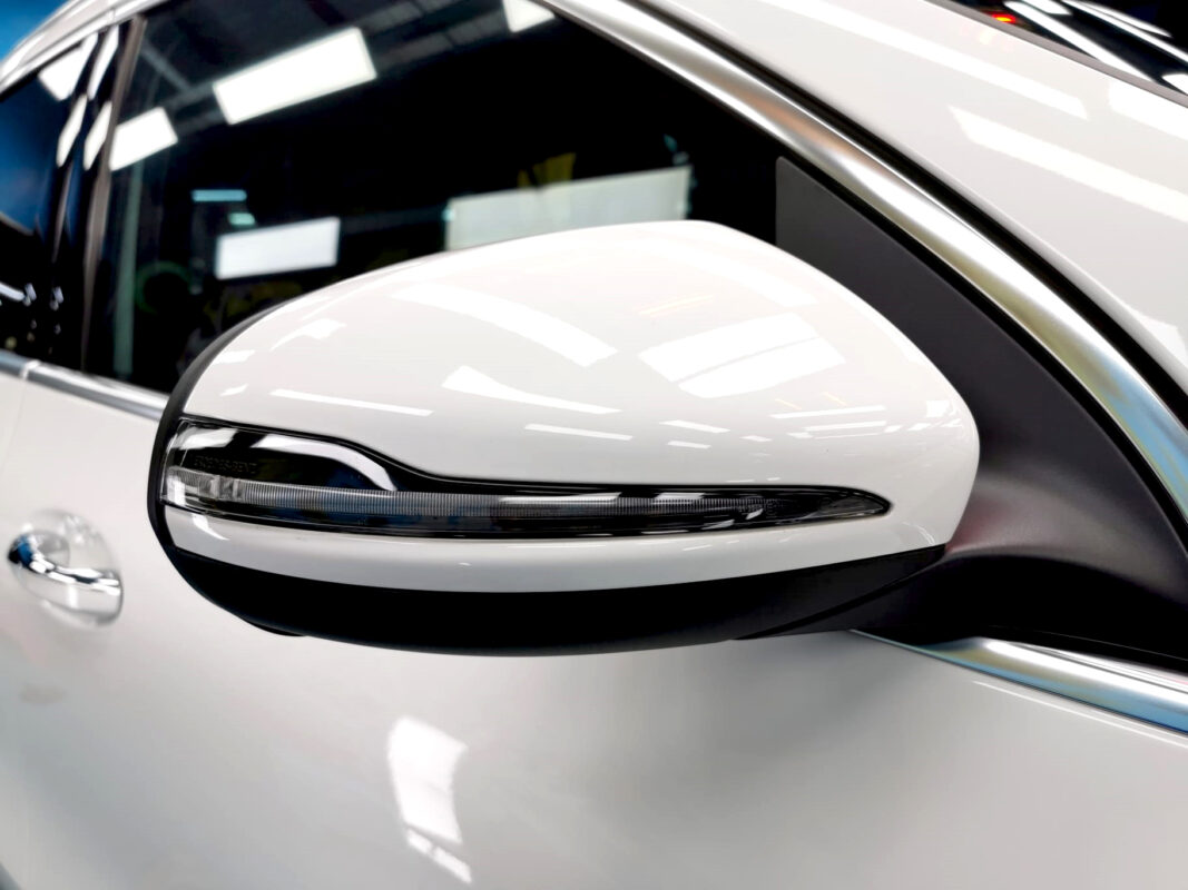 Side panel of the Mercedes-Benz GLA180 with the ceramic finish locked in.