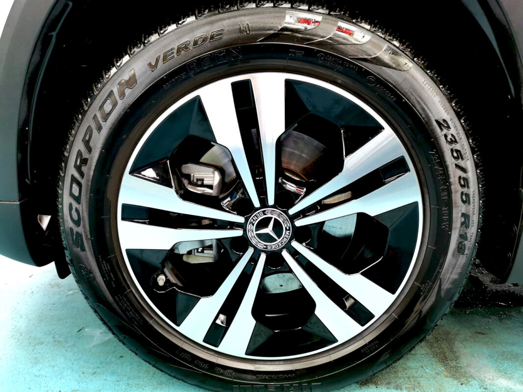The Mercedes-Benz GLA180, finished and ready for collection.